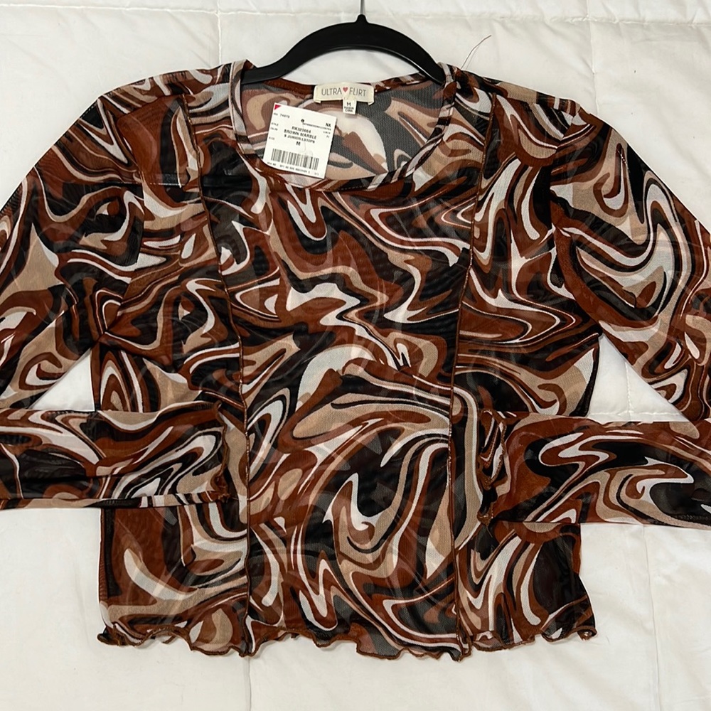 Marble long sleeve top